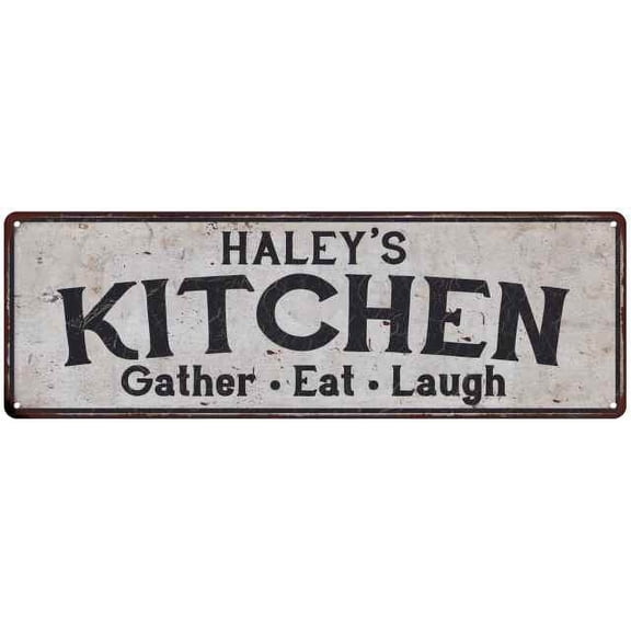 HALEY's Kitchen Gift Rustic Chic Decor Gift 6x18 Sign 206180051120