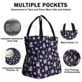 thumbnail image 3 of Pioneer Flower Floral Print Pattern Drawstring Lunch Bag Women - Drawstring Lunch Bag Insulated for Work Office - Stain-Resistant Large Lunchbags for Women with Multi-Pockets, 3 of 6