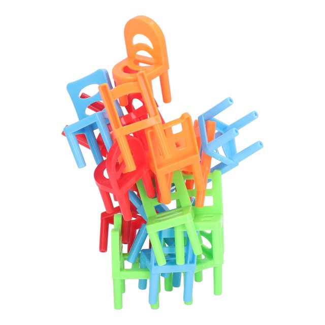 Juguete De Silla De Equilibrio, Divertido Juego Interactivo De Silla Apilable De Color Brillante De 18 Piezas Para Niños Para Fiesta De Navidad