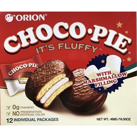 Choco Pie with Marshmallow Cream LARGE, 24 Count (12 x 2 Packs)