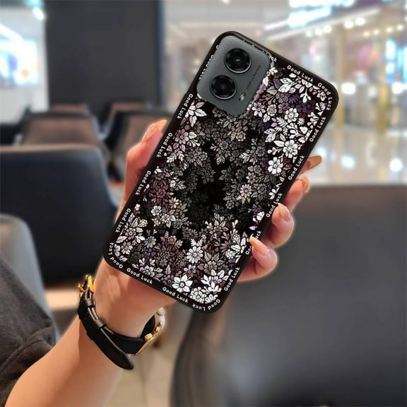 JNG-Phone Case For MOTO G 5G 2024, Protective Phone Protector Graffiti Dirt-resistant Silicone Fashion Design Cartoon Waterproof TPU Anti-dust Full wrap Anti-knock Durable Cute Soft case