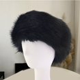 thumbnail image 5 of D-GROEE Warm Winter Hat Winter Faux Fur Ladies Hat Soft Fluffy Cozy Warm Unisex Headband Hat for Winter Outdoor Activities Elastic Anti-slip Ski Hat, 5 of 6