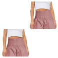 thumbnail image 2 of sweethay Pantalones cortos de mujer, pantalones de chándal de cintura alta, Fitness, caminar, motorista, ejercicio, playa, noche, dormir, Rosado XL 2Conjunto, 2 of 5