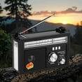thumbnail image 4 of Portable Solar Radio, 1200mAh Weather Radio for Outdoor, Portable Rechargeable Solar Weather Radio with LED Flashlight, Long Battery Life Survival Gear, Outdoor Supplies for Camping Trips(Black), 4 of 9