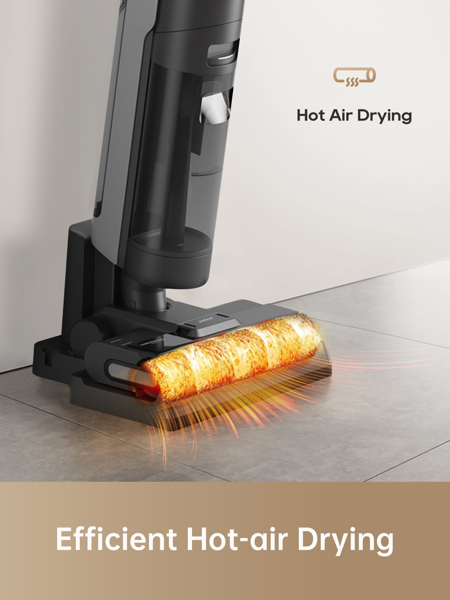 Dreame H12s Wet Dry Vacuum Cleaning Kit, Cordless Vacuum Mop for Hard Floors, Edge Cleaning with Dirt Detection, Hot Air Drying, Smart Floor Cleaner for Sticky Messes on Multi-Surfaces, 1 more Filter