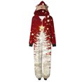 thumbnail image 2 of SwiftWear Christmas Onesie for Adult & Kid, Red Matching Christmas Pajamas for Family, One Piece Sleepwear for Women, 2 of 6
