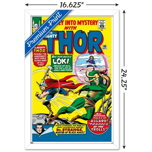 Marvel Comics - Loki - Journey Into Mystery #108 Wall Poster, 14.725" x  22.375", Framed - Walmart.com