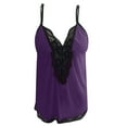 thumbnail image 3 of FRSASU Pajamas for Women omen'S Lace Pajama Suspender Suit Purple 6(M), 3 of 4