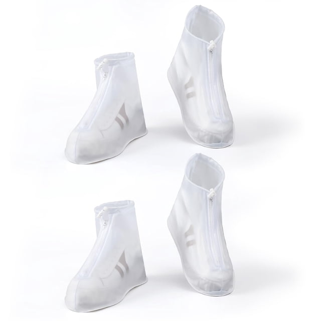Cubrezapatos Impermeables PVWSG 2 Pares con Cierre y Cordón Ajustable
