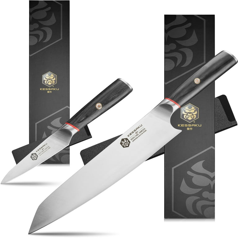 Kessaku Knife Set - 8 Chef Knife and 4 Paring Knife - Spectre