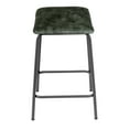 thumbnail image 5 of Duhome Square Tufted Counter Bar Stools Velvet Upholstered Set of 2, Backless Bar Stools for Kitchen Island 24” Green, 5 of 7