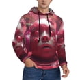 thumbnail image 2 of Wukai Surreal Pink Headphones Print Men Hoodies Fleece Sweatshirts Long Sleeve Sweaters Pullover Fall Outfits Winter Clothes-3X-Large, 2 of 7