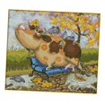 thumbnail image 4 of Stitch Embroidery Piure with stitch set, Embroidery Set Embroidery Set Cow And Birds - Embroidery Pattern 34x31cm 14CT 34x31cm, 4 of 9