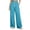 Blue, variant on KIHOUT Women Wide Leg Pants Loose Fit Casual Lounge Pants with Adjustable Drawstring Elastic Waistband Solid Color Baggy Trousers for Women