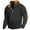 Black, variant on Men's Solid Color Vintage High Neck Half Zip Henley Sweatshirt, Long Sleeve Sports Pullover for Retro Style,Black,L