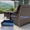 thumbnail image 4 of Gotland 7-Piece Patio Furniture Set, Outdoor Thick Wicker Sectional Sofas with 2 Swivel Chairs, High Back Sectional Sofa Couch, Outdoor Conversation Set for Backyard, Porch, Deck, Navy Blue, 4 of 9