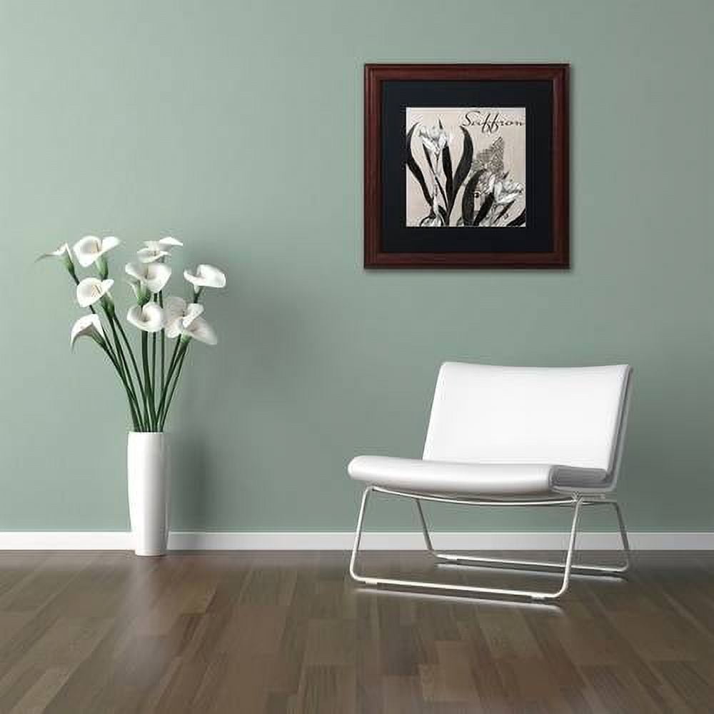 Trademark Fine Art "Flowering Herbs I" Canvas Art by Color Bakery Black Matte, Wood Frame