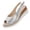 Silver, variant on Women's Slingback Espadrille Wedge Sandals - Peep Toe Platform Shoes, Snakeskin Print Summer Sandals for Beach, Vacation, Travel & Everyday Style Black 5.5(36)