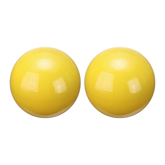 2 Packs Gazing Globe Decor Ball, 2 Inch 51mm Polished Hollow Ball, Bright Yellow