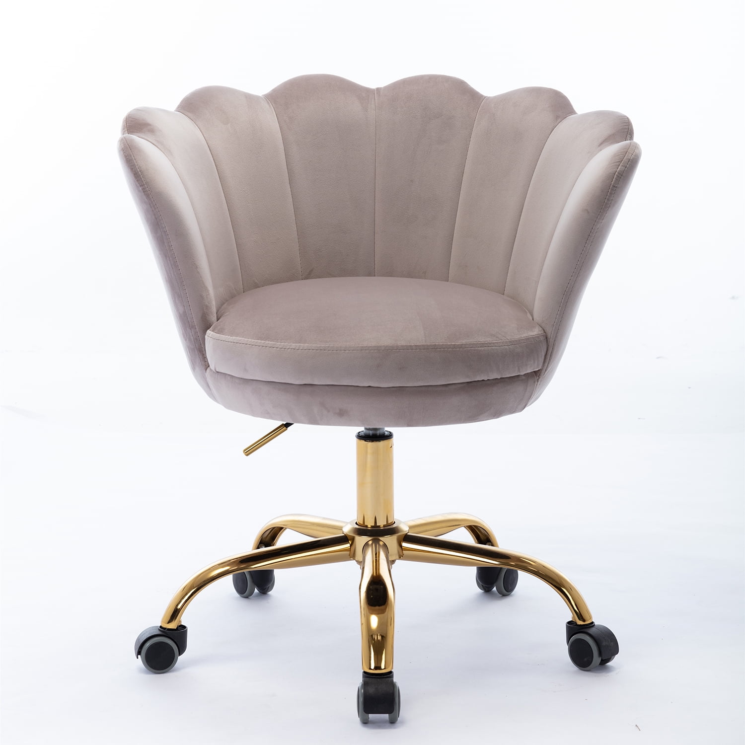 Details about    Modern Office Chairs with Wheels/Armrests PU Leather Desk Chair 360°Swivel 