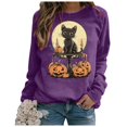 thumbnail image 6 of Futezty Halloween Sweatshirts for Women Plus Size Long Sleeve Cute Graphic Pullover Top 2025 Fall Fashion Shirt Clothes, 6 of 7