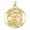 Yellow Gold, variant on Saint Anthony Scalloped Religious Medal Color - 2/3 inch Size of Dime, Sterling Silver