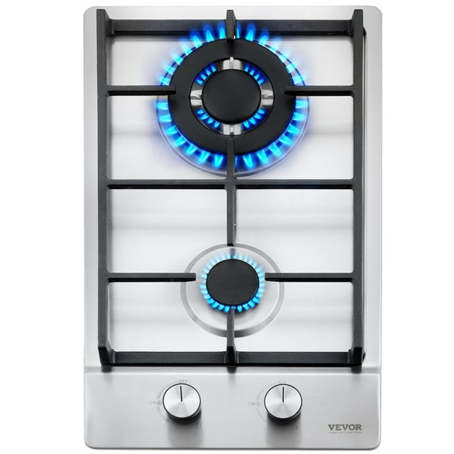 Estufa VEVOR con 2 quemadores, 30 cm, acero inoxidable, GLP/NG, para exteriores