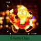 thumbnail image 3 of Luces de ventosa para decoración navideña, lámpara decorativa LED de Papá Noel, iluminación para árbol de Navidad en escaparates de sala de estar, 3 of 5