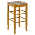 thumbnail image 2 of Home Square Square Rush 29" Stationary Bar Stool in Oak - Set of 3, 2 of 6