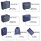 thumbnail image 3 of Cubos de viaje - Tejido de nylon, doble cremallera, con bolsa para cosméticos/cables, para organizar el equipaje (7 unidades), 3 of 8