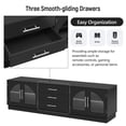 thumbnail image 5 of Modern Minimalist 68.9'' TV Stand Fits Up to 75 Inch TVs, Media Console Entertainment Center with Adjustable Shelves for Living Room,Black, 5 of 14