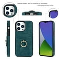 thumbnail image 3 of Nalacover for iPhone 14 Pro 6.1 inch Wallet Back Case,Luxury PU Leather Soft TPU Anti-Drop Shockproof Two Card Slots with Finger Ring Holder Kickstand Ultra Slim Phone Cover.Blue, 3 of 8