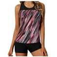 thumbnail image 1 of Women Tankini Swimsuit Tummy Control Top With Shorts Two Piece Bathing Suit, 1 of 6
