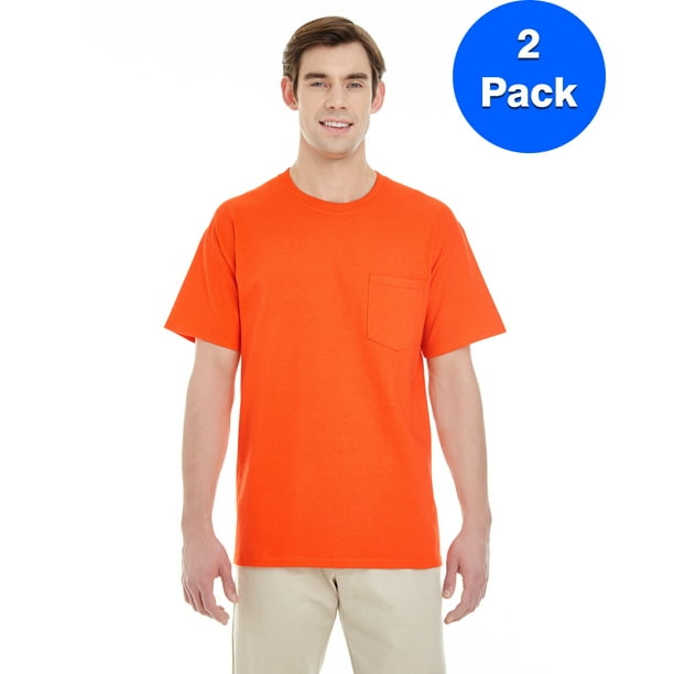 Gildan - Mens Heavy Cotton T-Shirt with a Pocket 2 Pack - Walmart.com ...