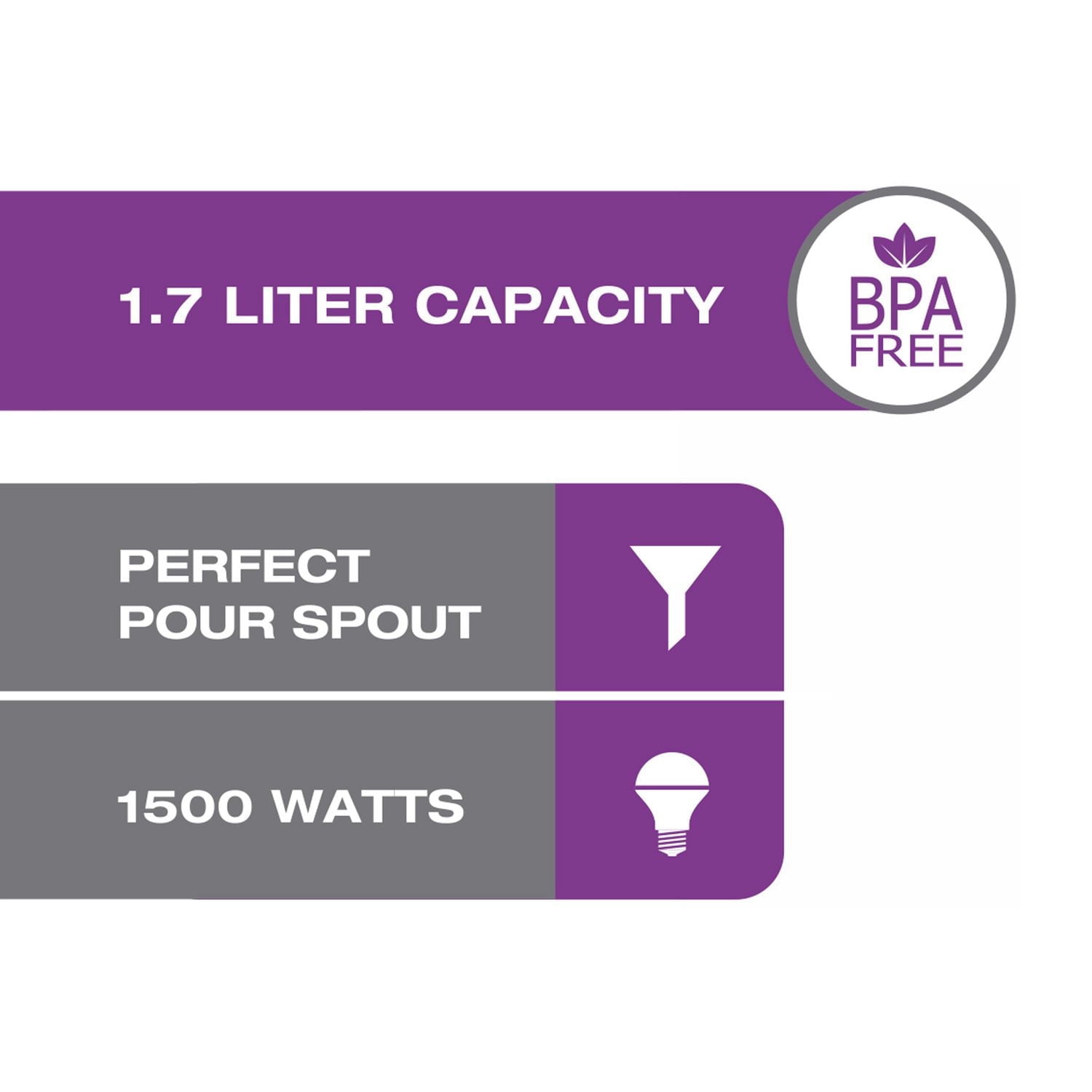 Salton Acier Inoxydable Bouilloire Électrique, Sans Fil 1,7L  JK2106