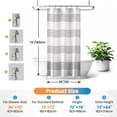 thumbnail image 2 of Shower Curtain Navy Blue Geometric Water Repellent Shower Curtain Set, With Hooks，Machine Washable, Modern Decorative Polyester Cloth Shower Curtains For Bathroom,36X72,Light Gray Wavy Stripe, 2 of 3