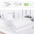 thumbnail image 4 of Infinitee Xclusives Spa and Hotel Quality Turkish Cotton 2 Piece White Bath Towels Set, 4 of 7