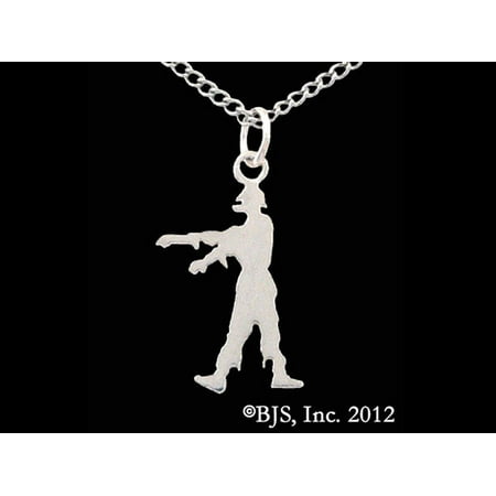 Supernatural Silver Zombie Silhouette Supernatural Hunter Of Impending Apocalypse Necklace Made of Sterling Silver ()