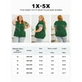 thumbnail image 4 of SHEWIN Plus Size T-Shirt for Women V Neck Stripe Short Sleeve Tunics Tops Loose Tee Shirts 4XL, 4 of 10