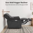 thumbnail image 2 of MCombo Zero Wall Hugger Power Recliner Chair for Small Space RV Living Room, Fabric (Dark Grey), 2 of 10