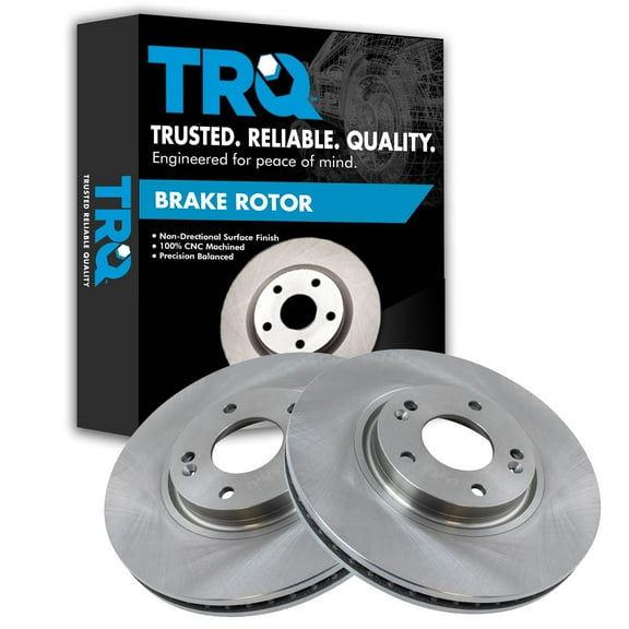 TRQ Front Brake Rotors Set Vented Fits Select 2006-2011 Hyundai Azera 2003-2005 XG350 2004-2009 Kia Amanti