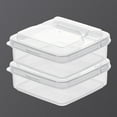 thumbnail image 3 of Paquete de 2 cajas de almacenamiento de tocino para refrigerador, recipientes de almacenamiento de alimentos de plástico para carne con tapas SM SunniMix contenedor de almacenamiento, 3 of 8