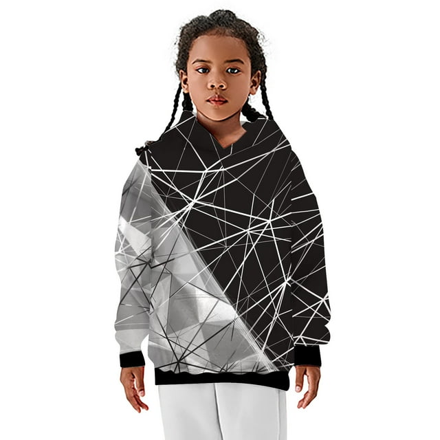 WEIYLL Hoodies for Boys Teen Cartoon Print Pullover 3D With Pocket E Going Out Fall Tops for XL
