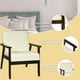 Giantex Chaise d'Appoint Fauteuil Moderne du Milieu du Siècle pour Salon, Chambre à Coucher, Beige – image 5 sur 8