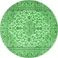 thumbnail image 1 of Ahgly Company Indoor Round Medallion Emerald Green Traditional Area Rugs, 8' Round, 1 of 4
