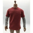 thumbnail image 4 of JWQFBC 1/6 Scale Mens Red Double Sleeve Long T-shirt for 12'' Action Figure Accessories, 4 of 8
