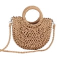 thumbnail image 2 of Handwoven Women Straw Handbag Strap Hobo Bag Handmade Purse, 2 of 8