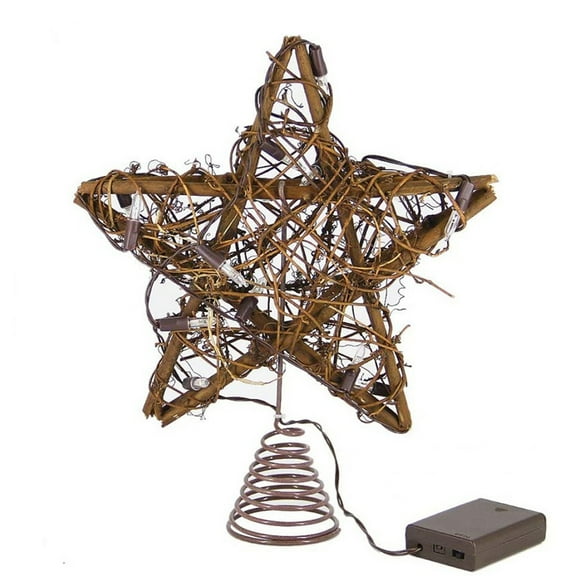 Mecorevxz Christmas Tree Toppers Xmas Glitter Gold Hollow Star Treetop Topper for Christmas Tree Decorations(B)