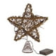 thumbnail image 2 of Estrella de Corona del Árbol de Navidad | Decoración de estrellas de cinco puntas de hierro con luces cálidas incorporadas | Marco metálico gris | 11,81x9,84 pulgadas | Adorno colgante reutilizable, 2 of 6