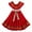 Red, variant on IBTOM CASTLE Toddler Girls Mexican Traditional Cinco de Mayo Fiesta Dress Rainbow Off Shoulder Folklorico Dresses 9-10 Years Red